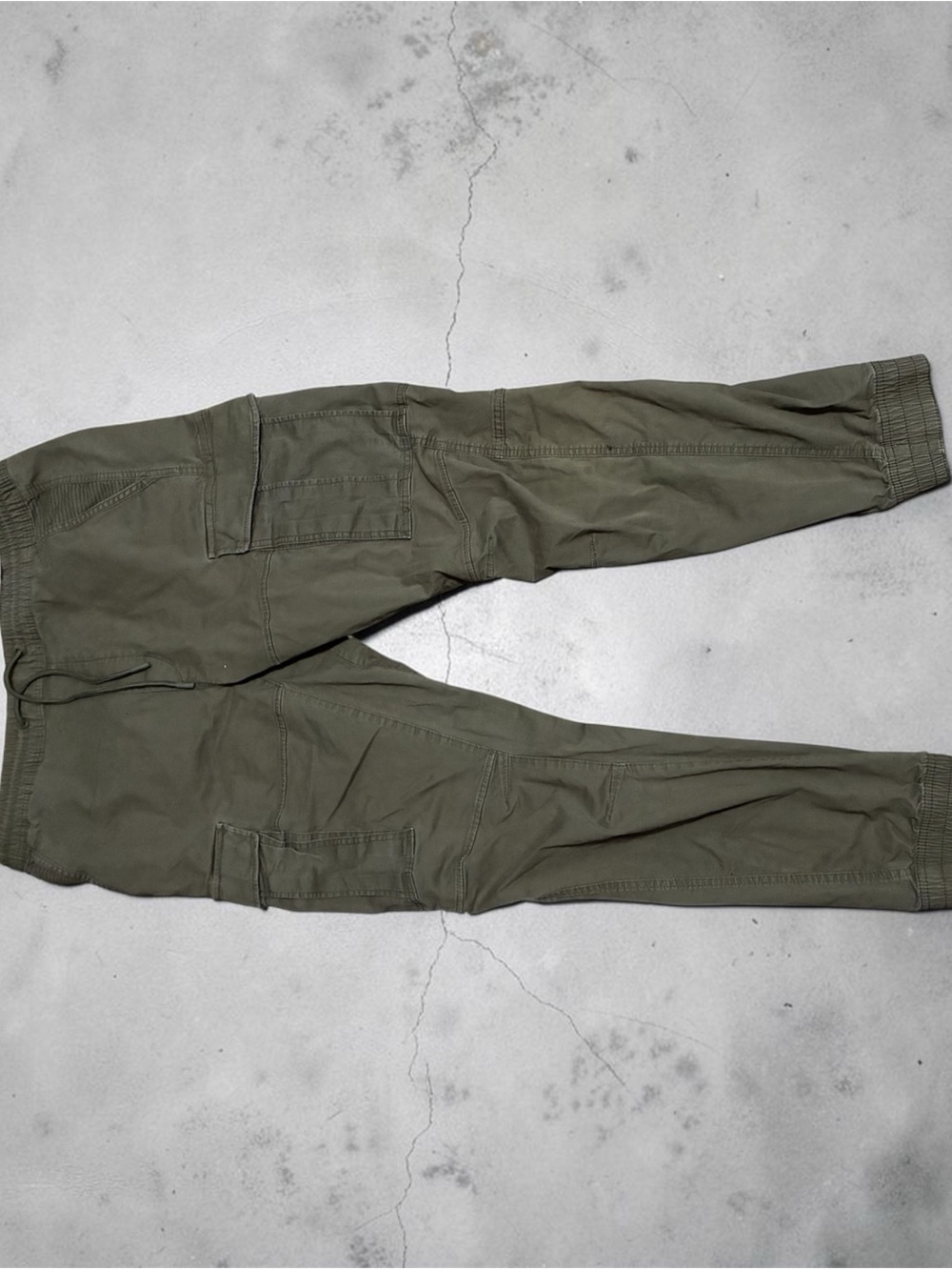 H&M Khaki cargo joggers with adjustable waist